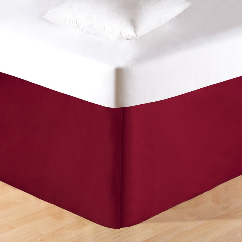 Jupe de lit, Simple, Rouge
