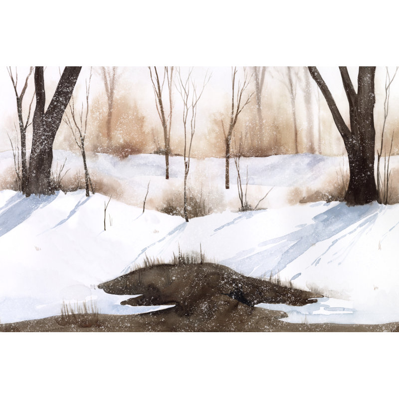 Snowland III by Grace Popp - Wrapped Canvas Painting, 81cm H x 122cm W