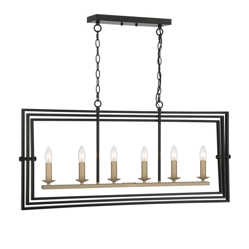 Athel 6 - Light Antique Silver Kitchen Island Pendant