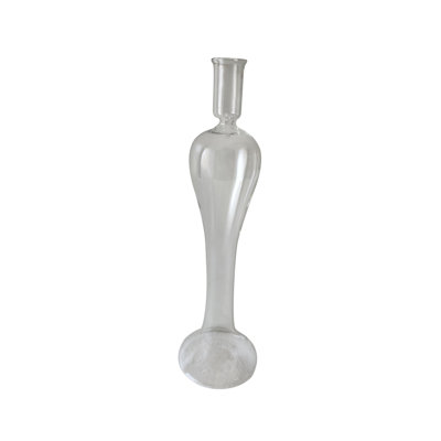 Porte-bougie en verre transparent H 11,5 po et diamètre 3,5 po