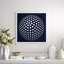 Navy Sphere 3' Framed Graphic Art Print on Glass