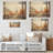 Rustic Eiffel Tower Paris Window View III - City Paris On Wood Print-802303406