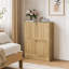 Slim Tilt-Out Shoe Cabinet with Ribbed Doors, Adjustable Shelves & Anti-Tip Kit, Modern Hallway Storage