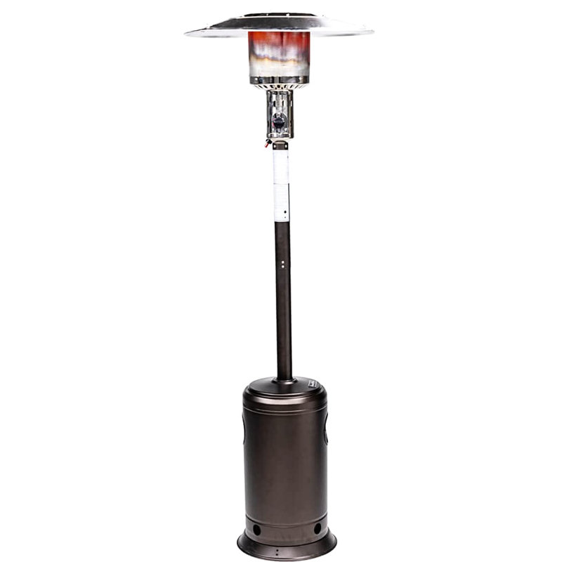 Portable Wheels Outdoor Heater For Patio, 47000 88 Inch Standing, Stainless Steel Burner Restaurant, Garden, Yard, Party - Propane With Wheels, 88-Inch Standing Gas, Party, Restaurant Hammered 