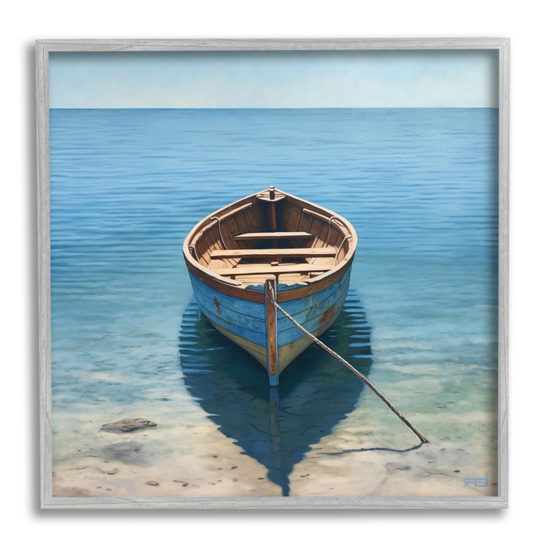 Impression sur toile encadrée, "R-42" sur une berge calme par RB, H 24 po x l 24 po x P 1,5 po
