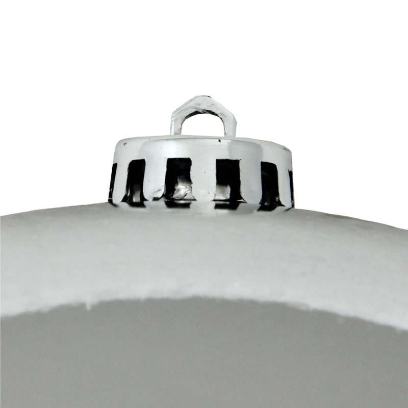 Boule de Noël incassable, H 8 po x l 8 po x P 8 po, Argent