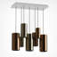 Lit Rectangular Chandelier 7 Pendants-269608043