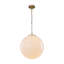 Luminaire suspendu en verre opale 1 lumière Contemporary Glam