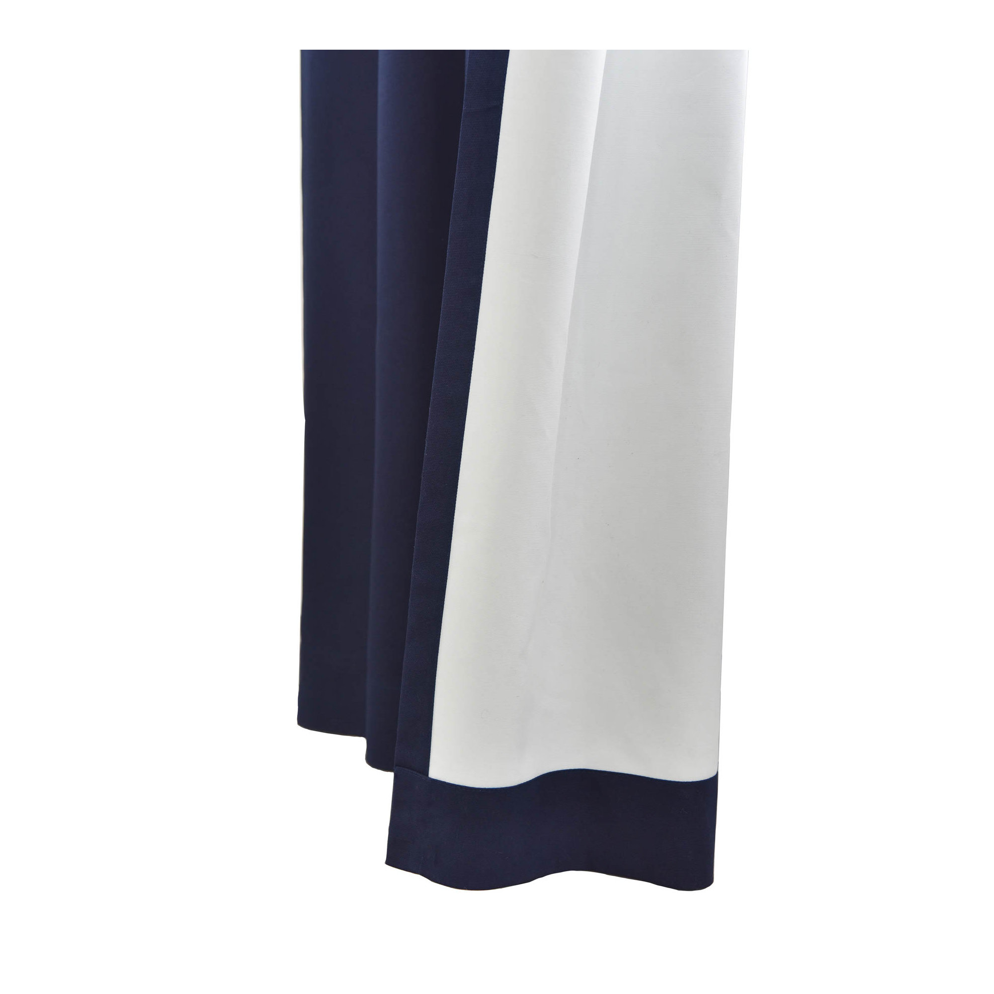 Mcgowen 100% Cotton Solid Room Darkening Thermal Tab Top Curtain Panel, Navy, 40" W X 72" L