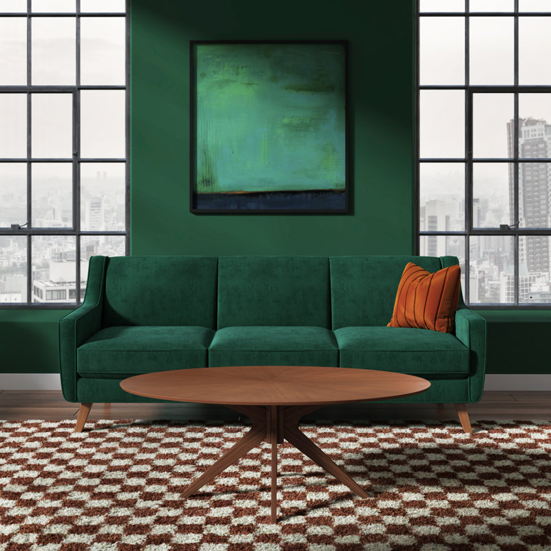 Fenway Single Coffee Table, Walnut Top/Walnut Base