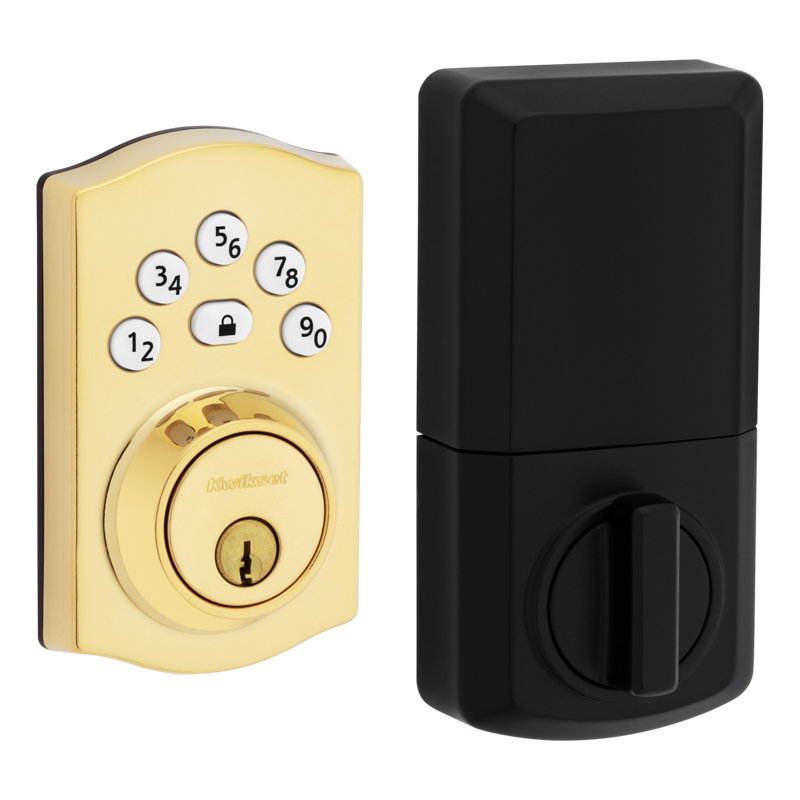 Kwikset Powerbolt Electronic Single Cylinder Deadbolt, Lifetime Polished Brass