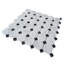 Polished 1" x 6" Marble Octagon and Dot Mosaic Wall & Floor Tile
