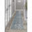 Custom Size Printed Blue Floral Design Cotton Pile Hallway Runner Rugs by Feet-1131191554