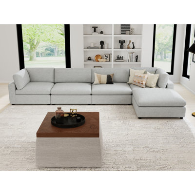 Canapé modulaire 5 pièces avec repose-pieds Minimalist