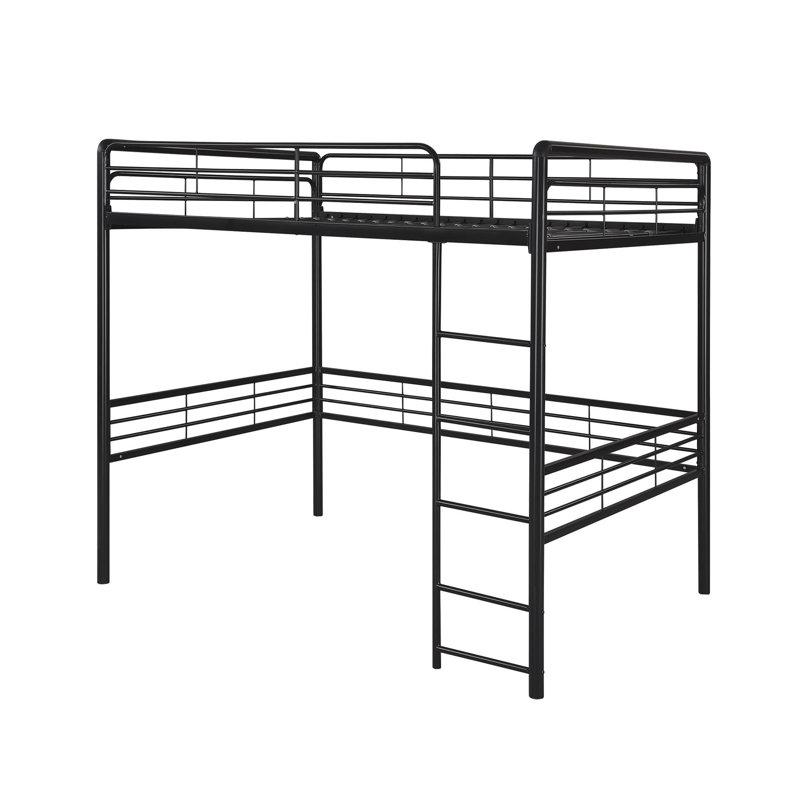 Ajay Kids Full Loft Bed, Black