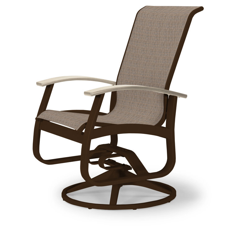 Chaise de patio pivotante Askar, Vert forêt 22D Sunbrella® vert, Désert P60, Kona texturé