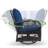 Double Outdoor Rocking Chair Three-Piece Set, Navy Blue-123126408