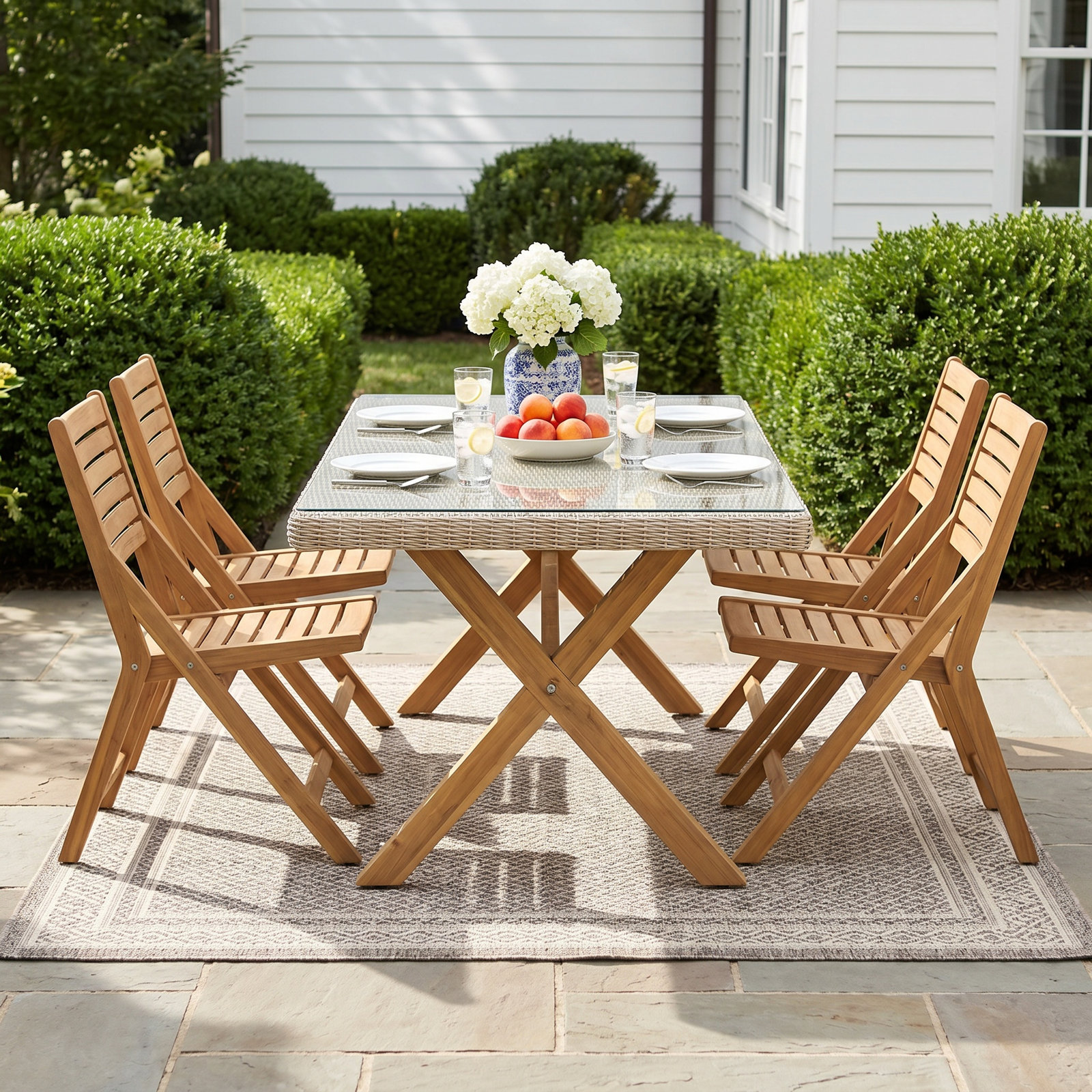 Cascade 80" Acacia Patio Dining Table