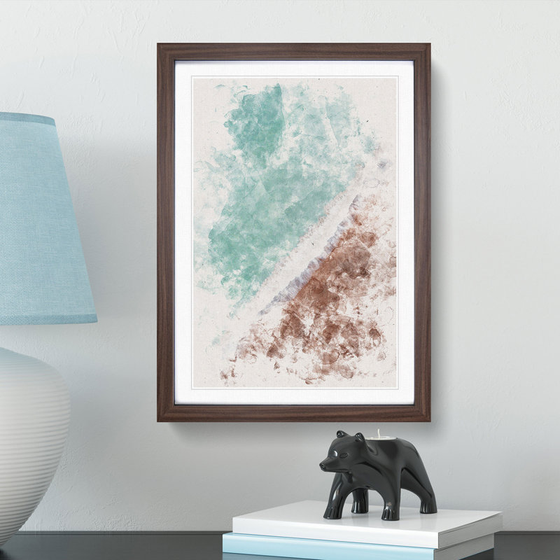 View of Brighton Beach - Picture Frame Graphic Art, Walnut Framed, 33cm H x 24cm W x 2cm D