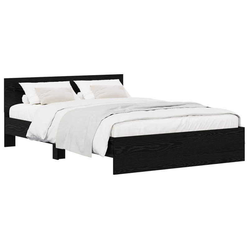 Bed Frame, 140 x 190cm, Black Oak