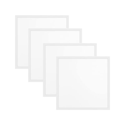 Dimmable Square Troffer Ceiling Light (Set of 4)