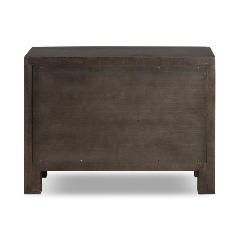 Noeline Nightstand-Smoked Black Oak Veneer, Smoked Black Oak