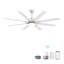 Ventilateur de plafond moderne de 66 pouces avec lumière à DEL à intensité variable, 8 pales ABS, moteur à courant continu réversible à télécommande pour le bureau à domicile-1024106508-1024106507