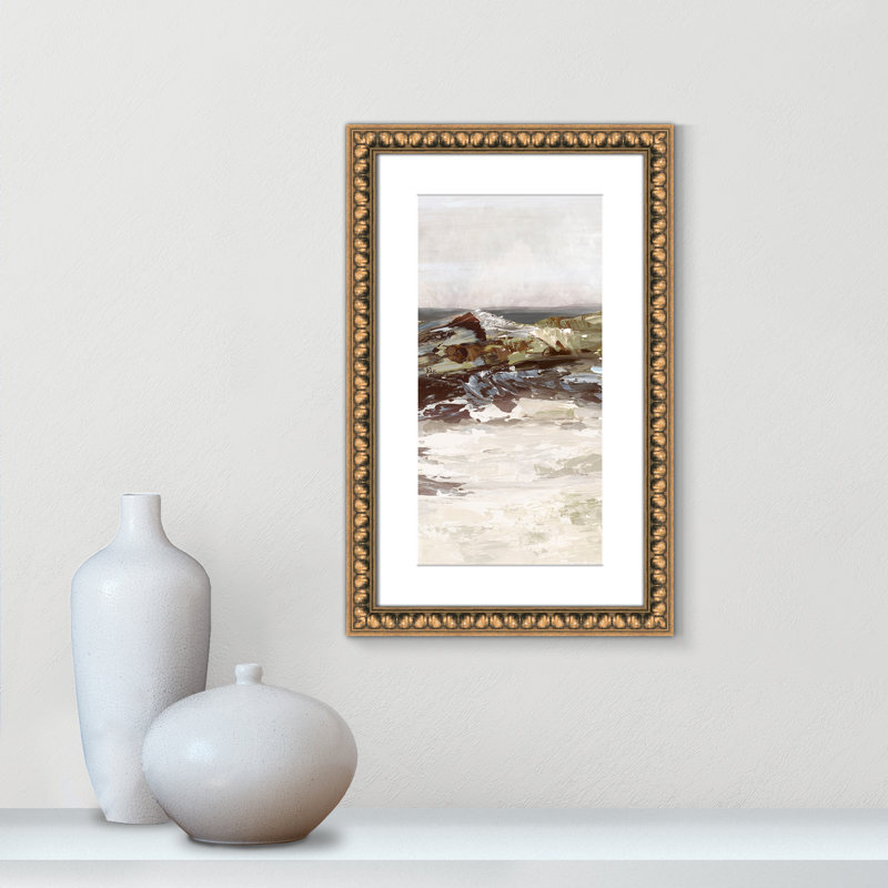 «Stoney Peak Print» par Casa Fine Arts, H 22 po x l 14 po x P 1,125 po, Reproduction encadrée avec passe-partout, Perlé dorée