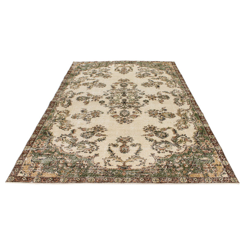 Tapis contemporain beige et multicolore 6 x 10