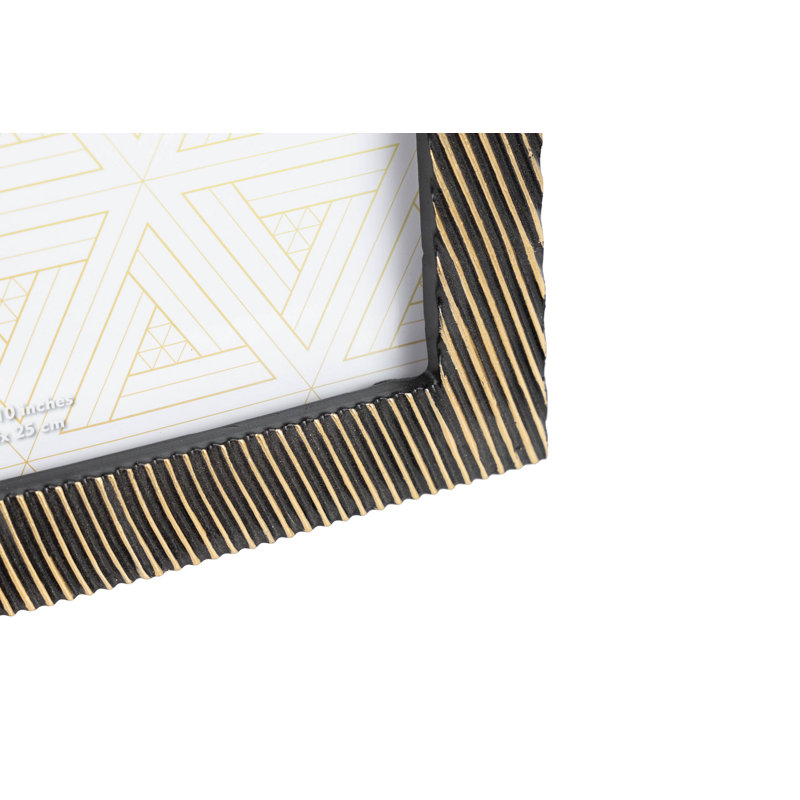 Picture Frame, 30cm H x 25cm W x 2cm D, Black/Gold