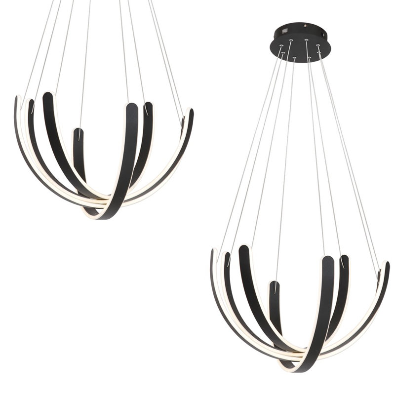 Dorella 4 - Light Black LED Unique/Statement Pendant