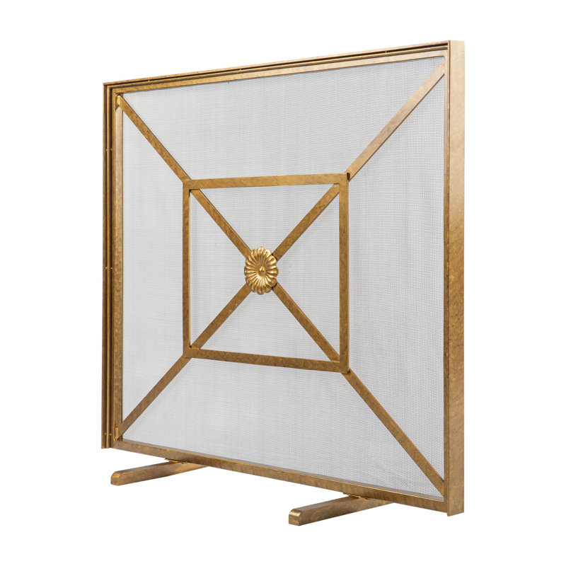 Royal Steel Fireplace Screen, Royal Gold