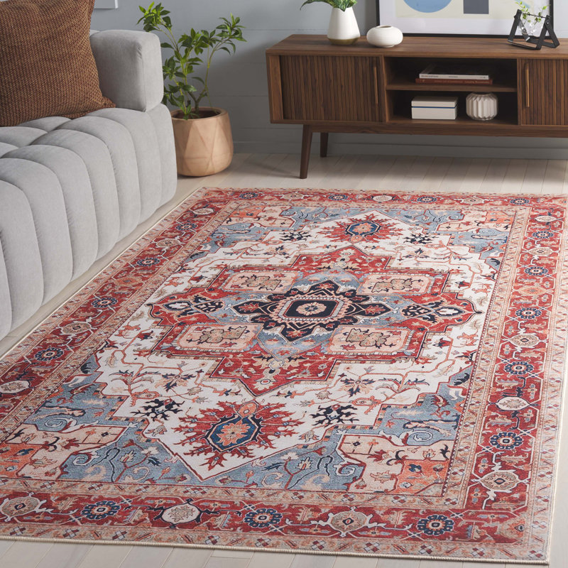 Alphonia Performance Machine Washable Oriental Rug, Rectangle 5' x 8'