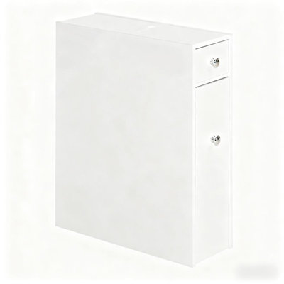 Armoire de rangement autoportante étroite compacte, organisateur de salle de bain, porte-papier hygiénique avec tiroirs