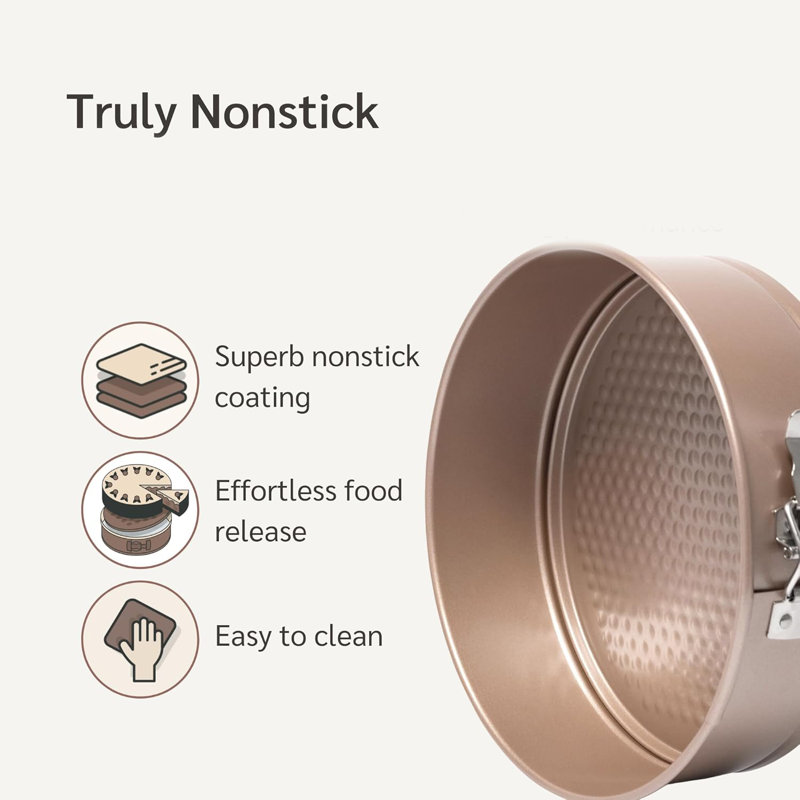 9-Inch Nonstick Springform Cake Pan – Leakproof Cheesecake Pan with Quick Release