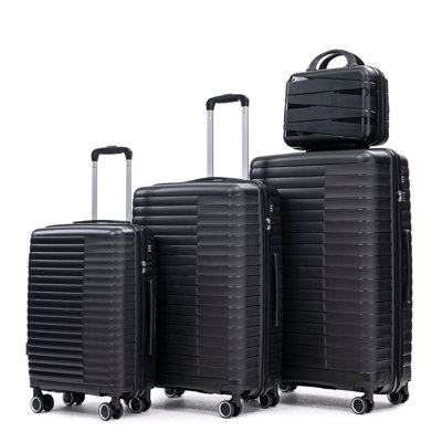 14 "/ 20" / 24 "/ 28" 4 pièces / ensemble dans un bagage à roulettes en PP, une valise de transport, une tringle en fer, une serrure à mot de passe à combinaison, un étui à cosmétiques de 14 po