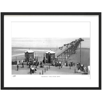 Ramsey, The Pier 1895 by Francis Frith - Single Picture Frame Print
