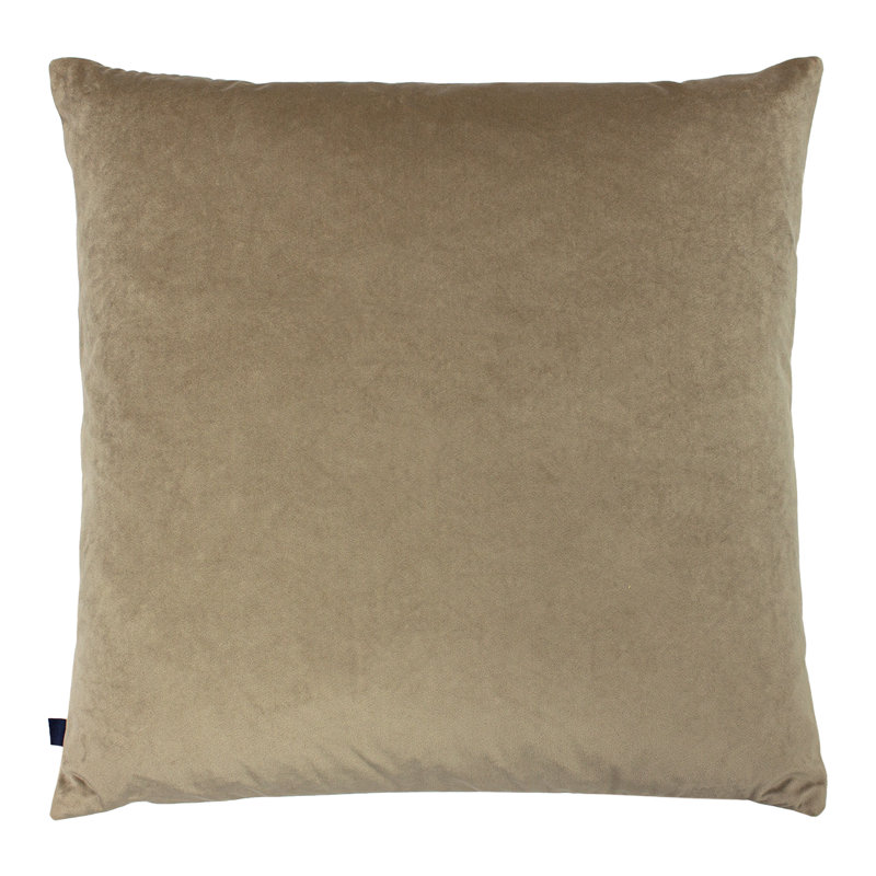 Ashley Floral Square Cushion, Brass/Mocha, Feather