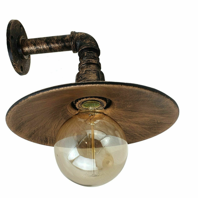 Horence Armed Sconce, Brushed Copper