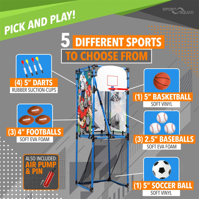 5-in-1 Lightweight Multi-Sport Toss Game Set
