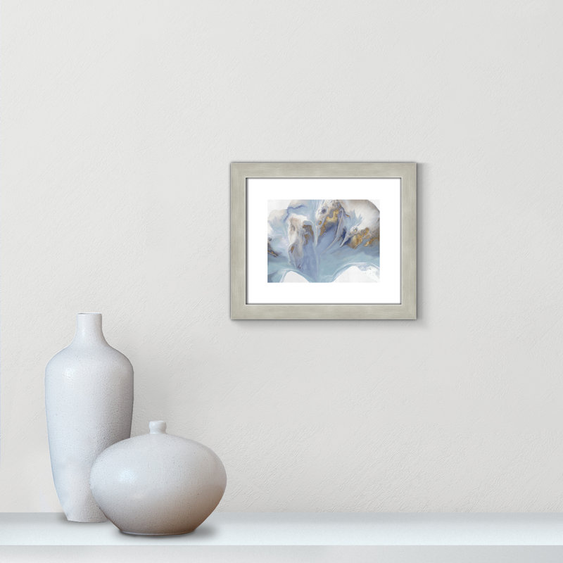 Espace intérieur I - Art encadré autoportant, H 22 po x l 26 po x P 1,25 po, Cadre argent