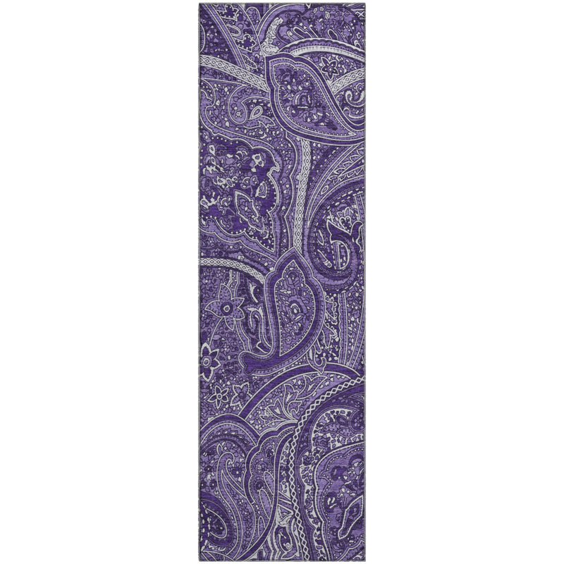 Tapis mauve Premium lavable à la machine, Tapis de couloir 2 pi 3 po x 7 pi 6 po