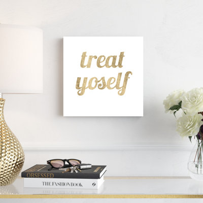 Reproduction d'art textuel sur toile Golden Quote