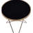 Theydon Contemporary 22"Dia Round Glass Cross Legs End Table in Champagne-1088168929