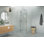 Cabine de douche à charnière en verre sans cadre à 90 degrés Halo 42 po x 36 po x 78 po Halo