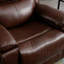 Fauteuil inclinable électrique en cuir véritable de qualité supérieure 38,2 po avec massage chauffant et poche latérale-1868359121