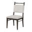 Ensemble de chaises de salle à manger 100% polyester rembourrées noyer foncé