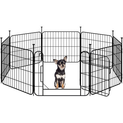 Tall Dog Playpen Panels with Door for Small Dogs