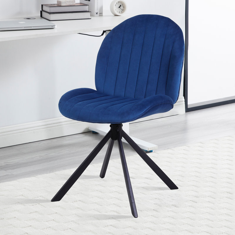 Velvet Office Chair, Blue