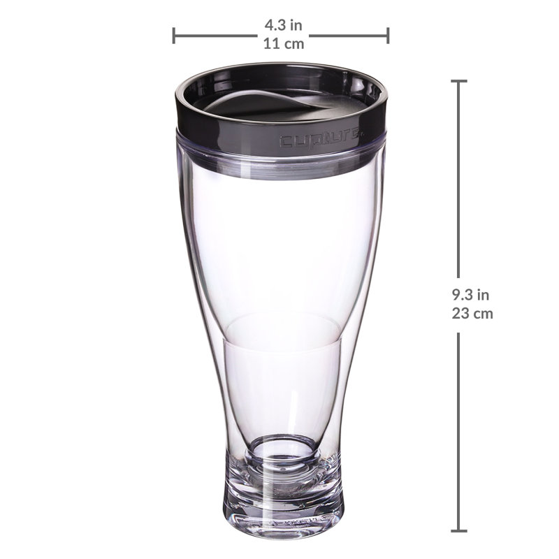28oz. Acrylic Pilsner Glass, Black